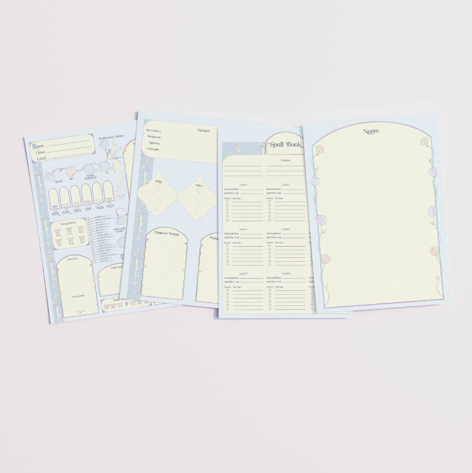 Character Sheet • Opal Armory • Digital Download • Fillable PDF