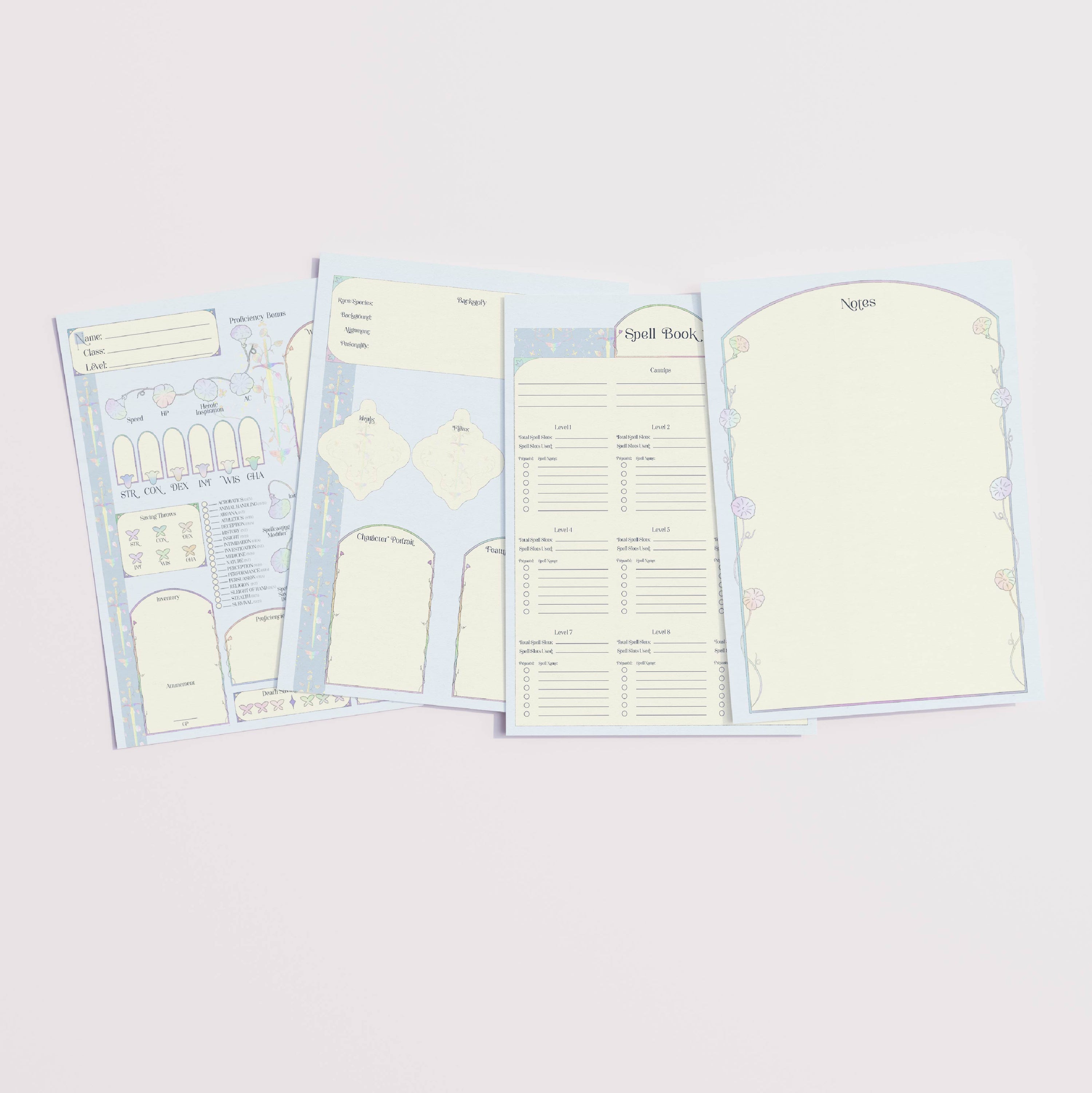 Character Sheet • Opal Armory • Digital Download • Fillable PDF