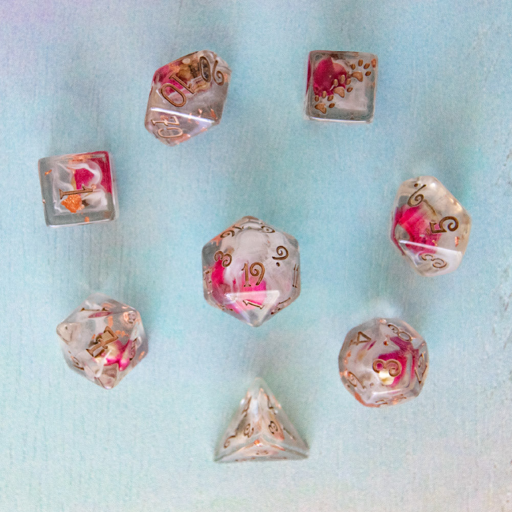 Whispering Rose Dice Set