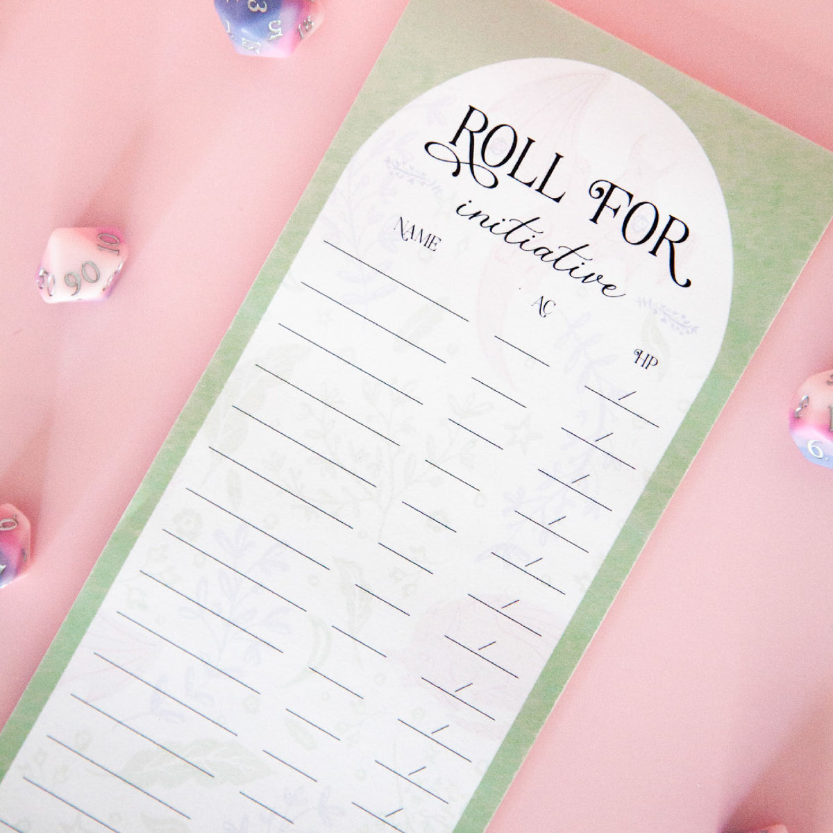 Roll For Initative Background Roll Call Initiative Notepad – Girlypop Tabletop