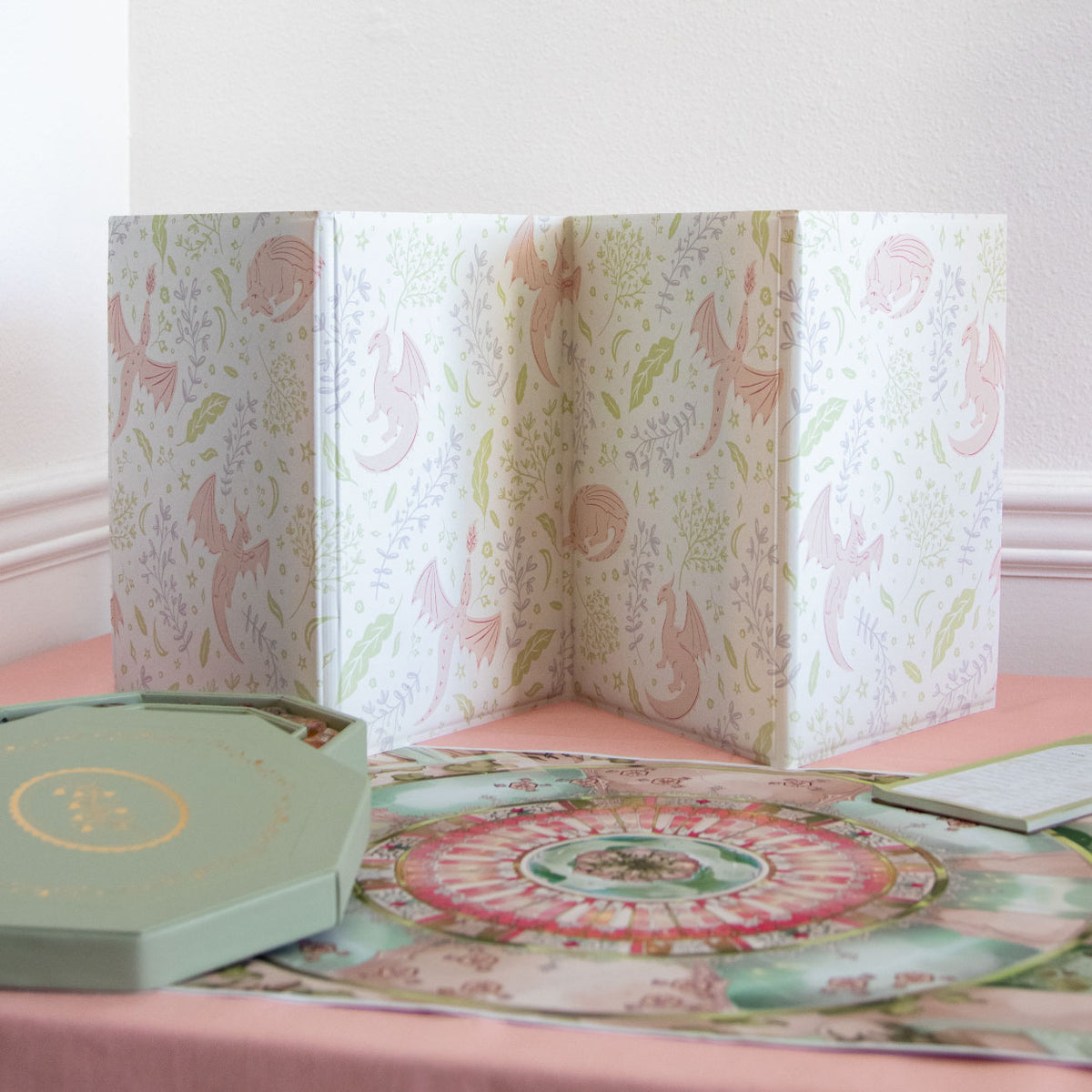 Pastel DM Screen with Clear Pockets • Dragon's Veil