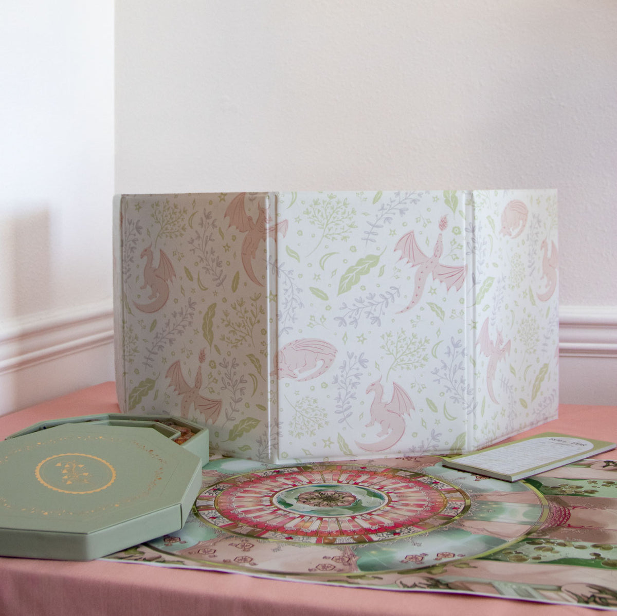 Pastel DM Screen with Clear Pockets • Dragon's Veil