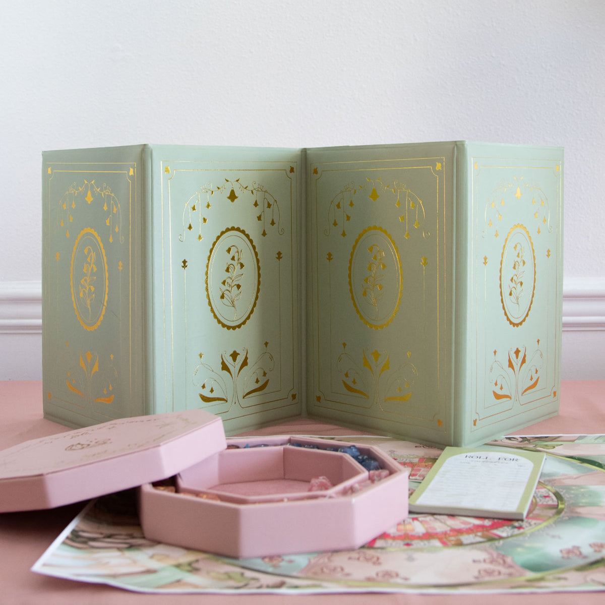 Pastel DM Screen with Clear Pockets • Lily of the Valley